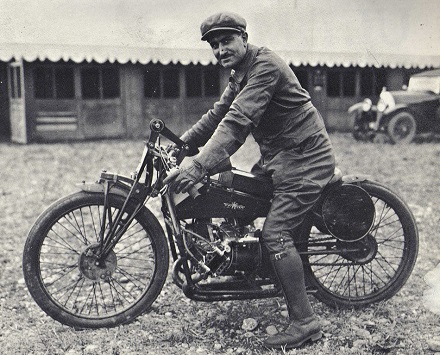 Bernard on a racing 500cc ABC with Gnome & Rhône colours