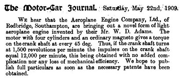 The Motor Car Journal of 22nd May 1909.