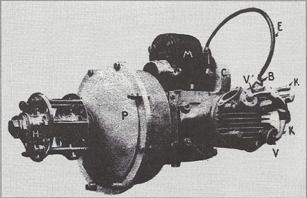 The Aviette engine with two opposed cylinders