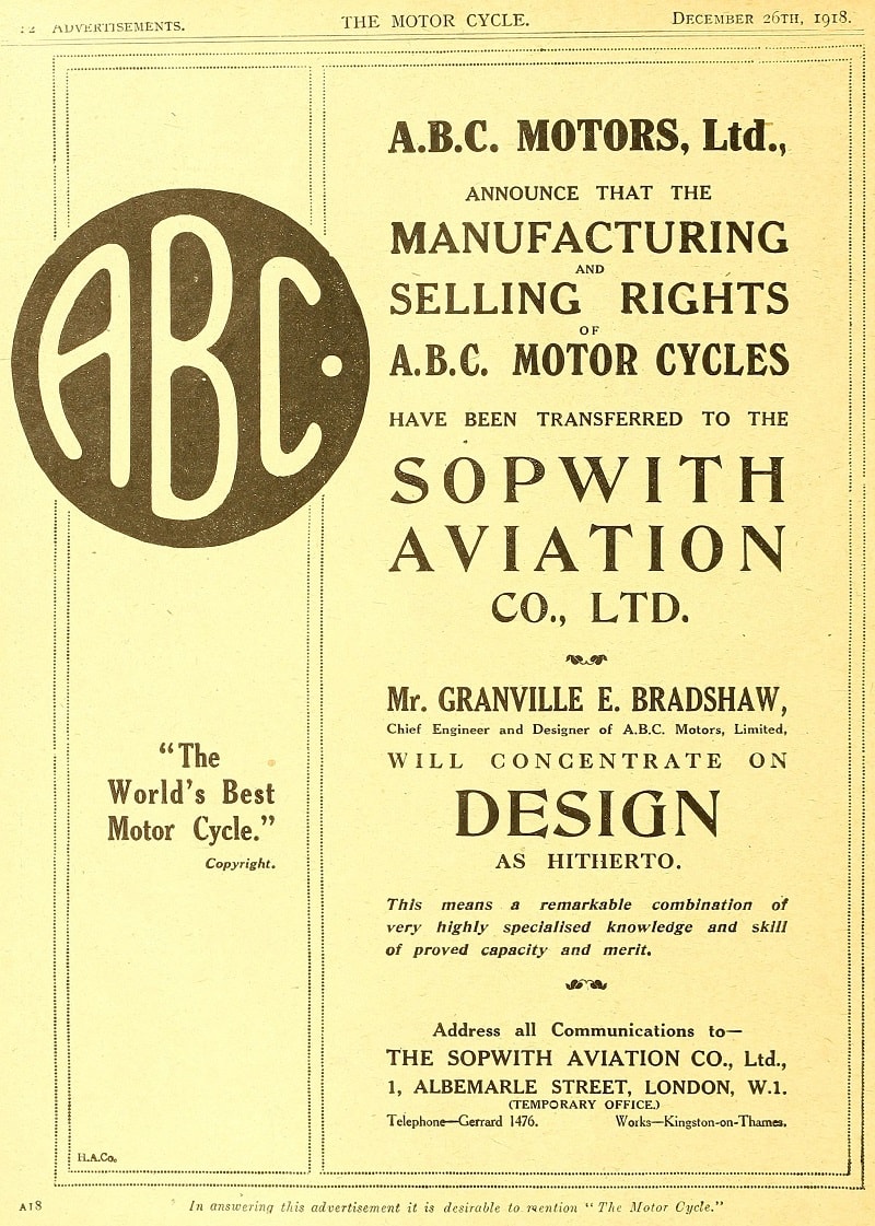 Sopwith ABC luncheon