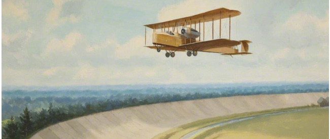 Vickers Vimy Over Brooklands by Roy Anthony Knockolds